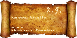 Kenesey Gizella névjegykártya